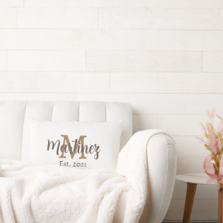 Personalized Surname Wedding Pillow