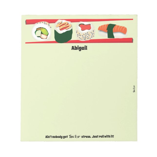 Personalized sushi notepad (Front)