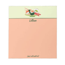 Personalized sushi notepad