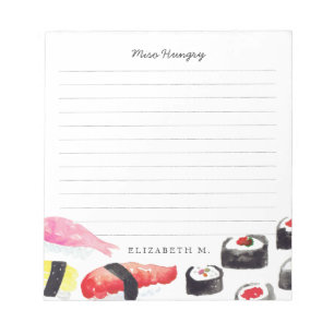 Personalized   Sushi Shopping List Notepad