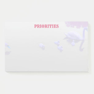 Personalized Swan Lake Post-it Notes