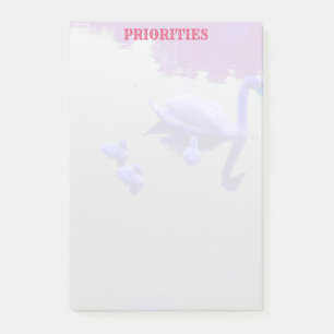 Personalized Swan Lake Post-it Notes