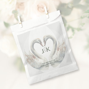 Personalized Swan Wedding Favour Bag