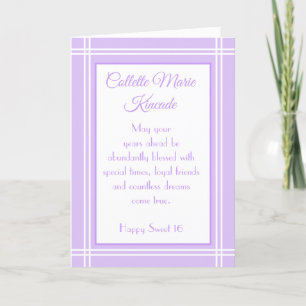 Personalized Sweet 16 birthday card