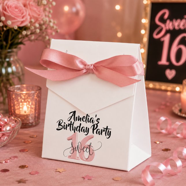 Personalized Sweet 16 Birthday Favour Box (Creator Uploaded)