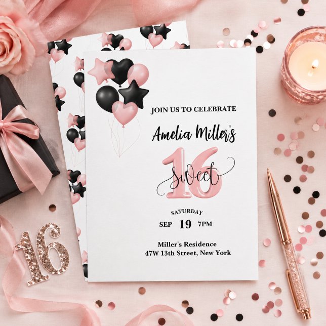 Personalized Sweet 16 Birthday Invitation (Creator Uploaded)