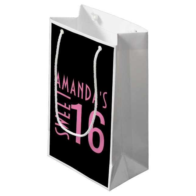 Personalized Sweet 16 Favour Bag (Front Angled)
