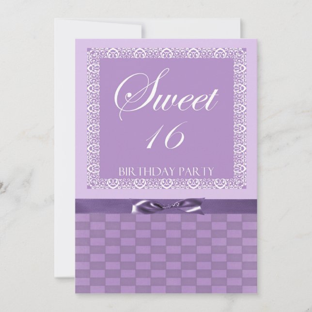 Personalized Sweet 16 Party Invitation (Front)