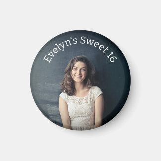 Personalized Sweet 16 Photo Magnet