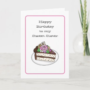 Personalized Sweet Birthday Card for Sister