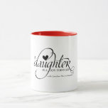 Personalized Sweet Gifts for Daughter Mug<br><div class="desc">"A DAUGHTER IS A JOY FOREVER" in beautiful typography/calligraphy with customizable text design for almost all occasions to express Love for your daughter. The main design can be moved/resized to suit your liking, just click the "Customize It" button to go to the design tool where you can adjust the design,...</div>