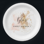 Personalized Sweet Sixteen 16Th Birthday Paper Plate<br><div class="desc">Your guests will adore this personalized birthday party photo booth backdrop! Perfect for photo booths,  table backdrops and party decor,  it was initially designed for a 16th birthday party but age can be easily edited

(1) Matching items are available. (2) If you have any questions,  please contact us wordsandconfetti@gmail.com</div>