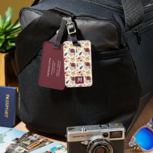 Personalized Sweet Vintage Florals Luggage Tag