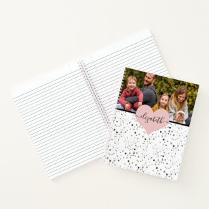 Personalized sweetheart  photo notebook
