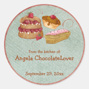 Personalized Sweets Recipe Stickers