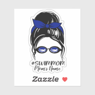Personalized Swim Mom Sticker
