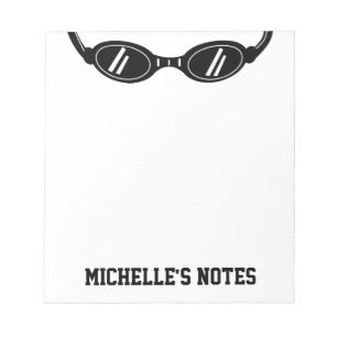 Personalized swimming goggles writing notepads