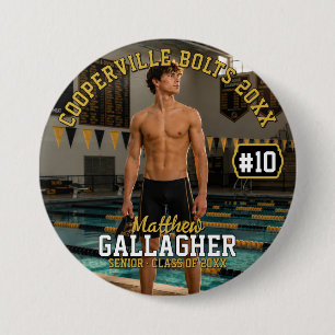 Personalized Swimming Photo Button