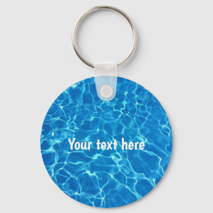 Personalized Swimming Pool Water Keychain