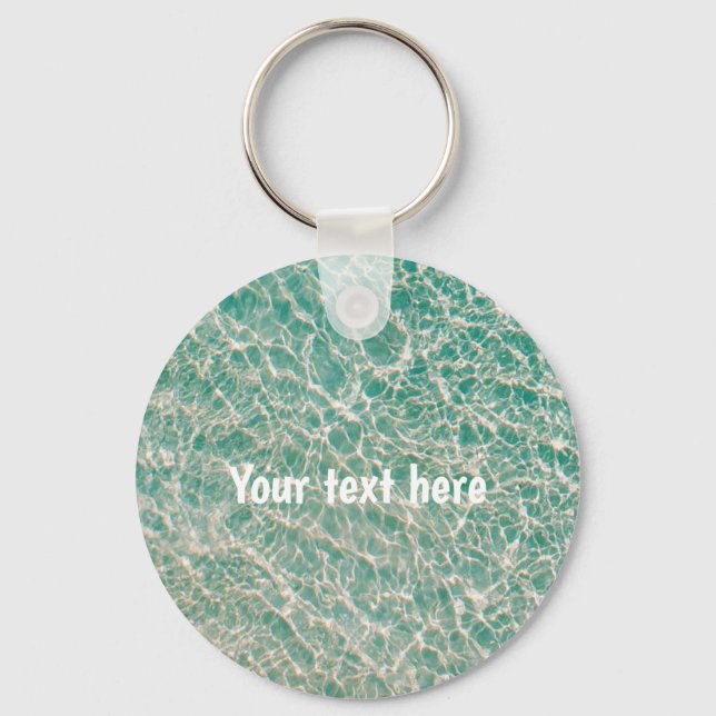 Personalized Swimming Pool Water  Keychain (Back)