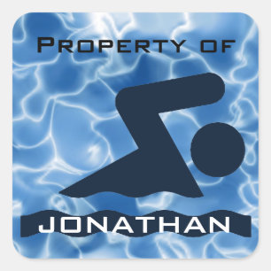 Personalized Swimming Sticker