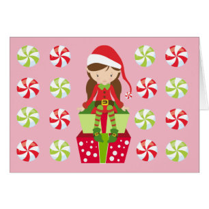 Personalized Swirl Candy Christmas Elf