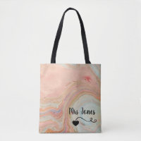 Personalized Swirly Abstract Peach Heart Design