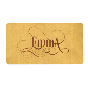 Personalized Swirly Script Emma Kraft Paper