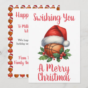 Personalized Swishing You A Merry Christmas  Holiday Card