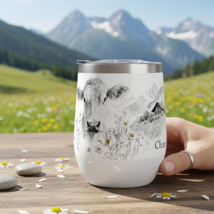 Personalized Swiss Alpine Cow Cottage Gift