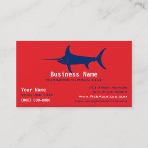 Personalized Swordfish / Offshore Sportfishing Business Card