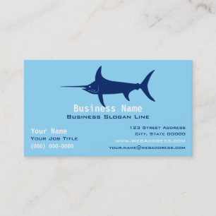Personalized Swordfish / Offshore Sportfishing Business Card