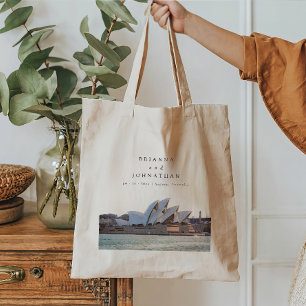 Personalized Sydney, Australia Wedding Tote Bag