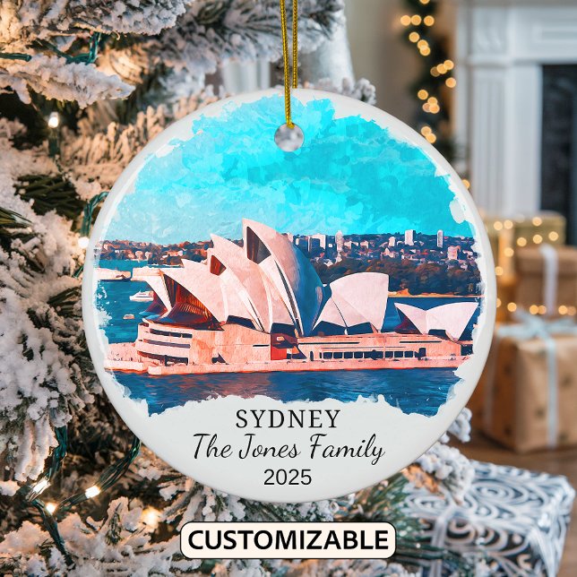 Personalized Sydney Ornament, Australia Ceramic Ornament (Creator Uploaded)