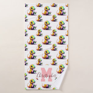 Personalized T-Rex Bath Towel