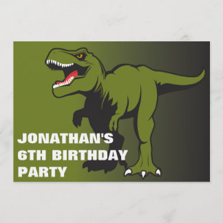 Personalized T-Rex Birthday Invitation