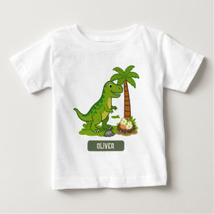 Personalized T-Rex Cute Dinosaur  Baby T-Shirt