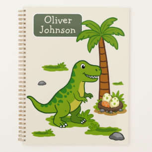 Personalized T-Rex Cute Dinosaur School Planner