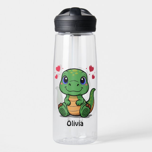 Personalized T-Rex Dinosaur CamelBak Water Bottle (Front)