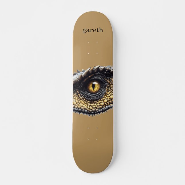 Personalized T Rex Dinosaur Eye Skateboard (Front)