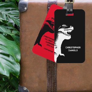 Personalized T-Rex Dinosaur Luggage Tag