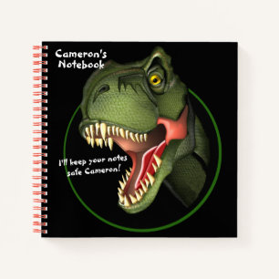 Personalized  T-Rex Dinosaur Notebook