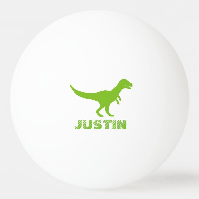 Personalized t rex dinosaur ping pong balls (Front)