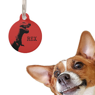Personalized T-rex Pet Tag