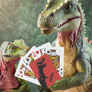 Personalized T Rex Playing Cards
