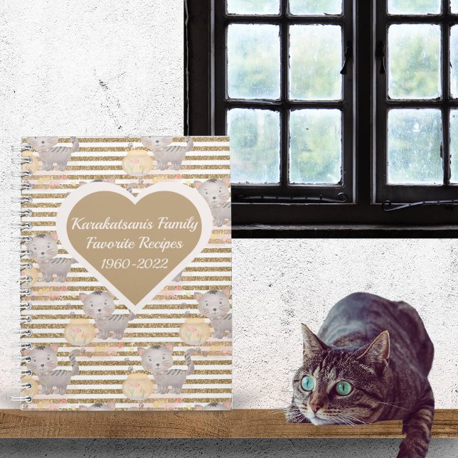 Personalized Tabby Cat Keepsake Recipe Book (Creator Uploaded)