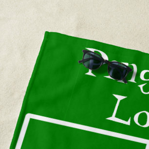 Personalized Table Tennis Design Beach Towel