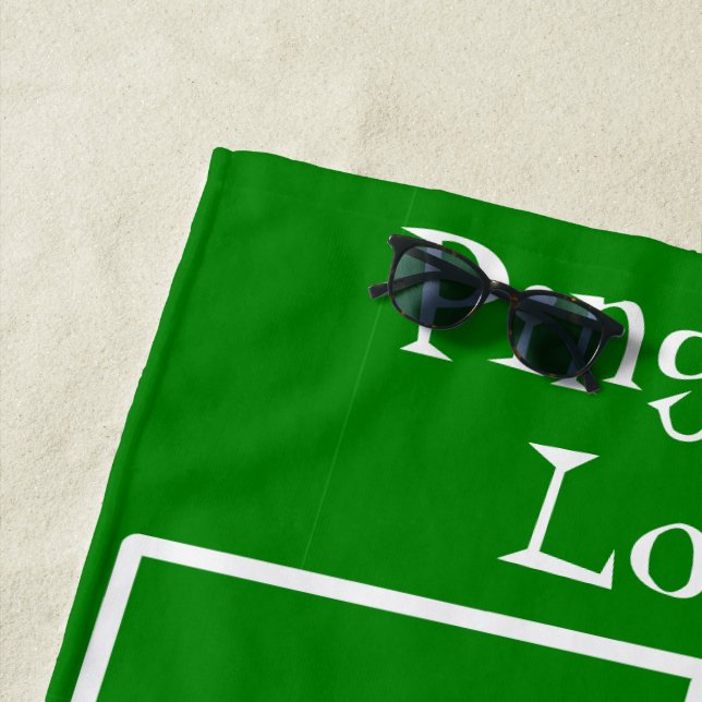 Personalized Table Tennis Design Beach Towel (In Situ)