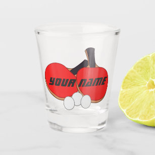 Personalized Table Tennis Ping Pong Shot Glass