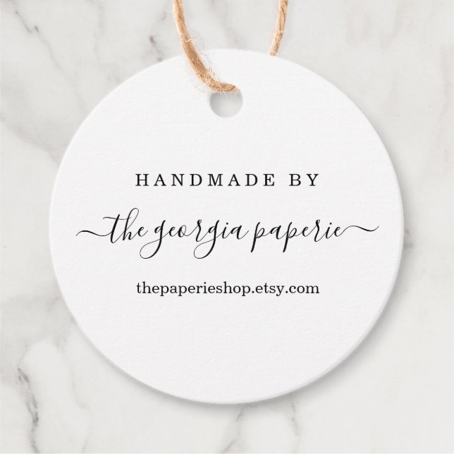 Personalized Tag for Handmade Items (Front)